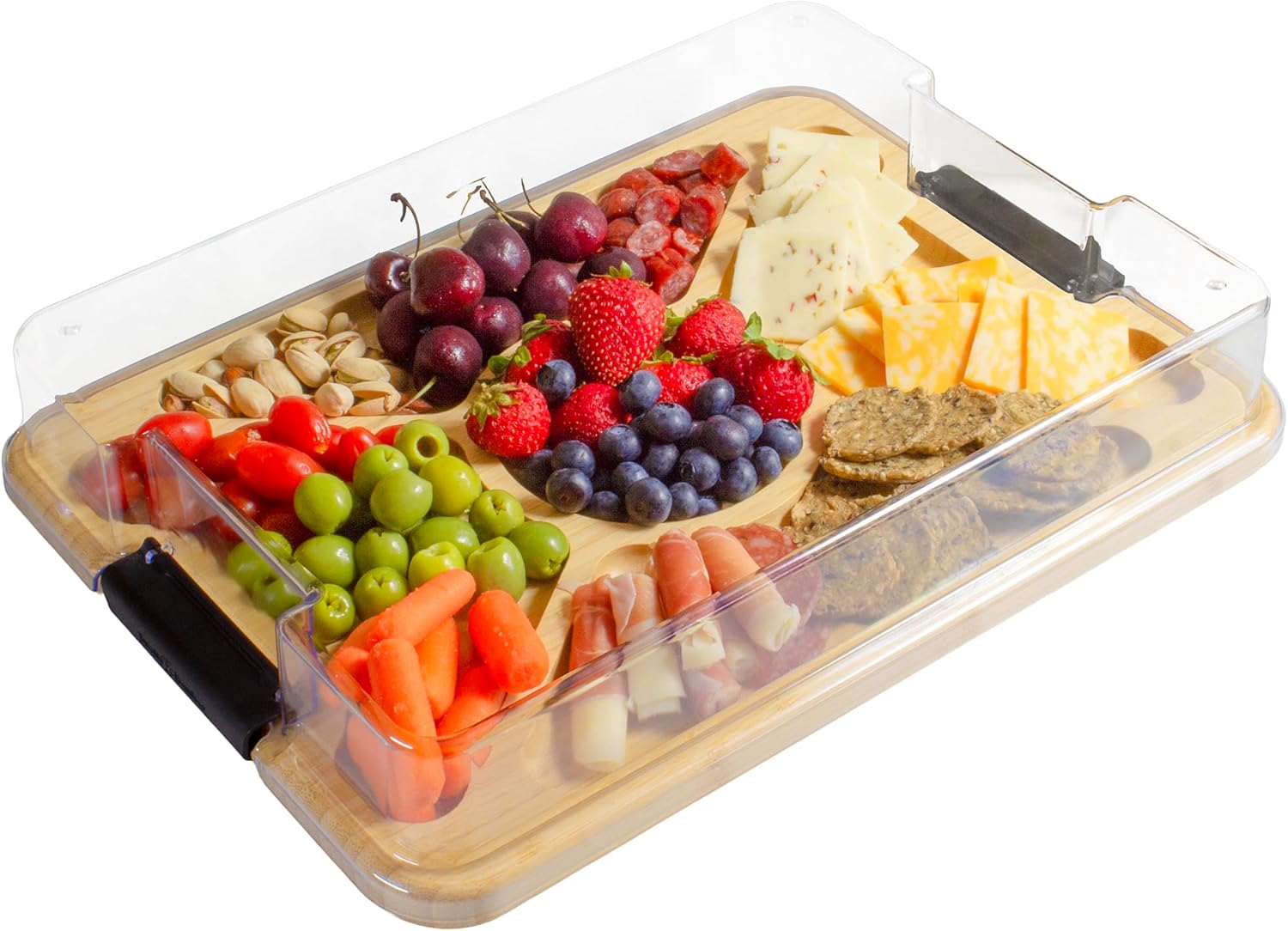 Bamboo Cutting Board with Containers