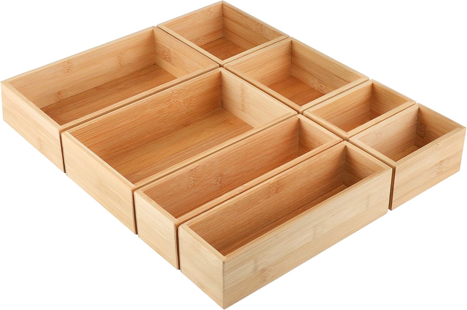 Bamboo Drawer Organizer Set