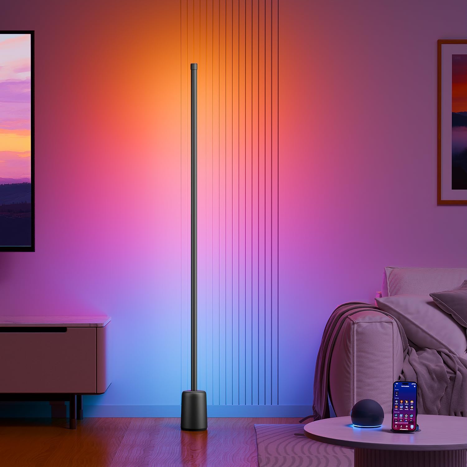 GlowNest LED Corner Lamp