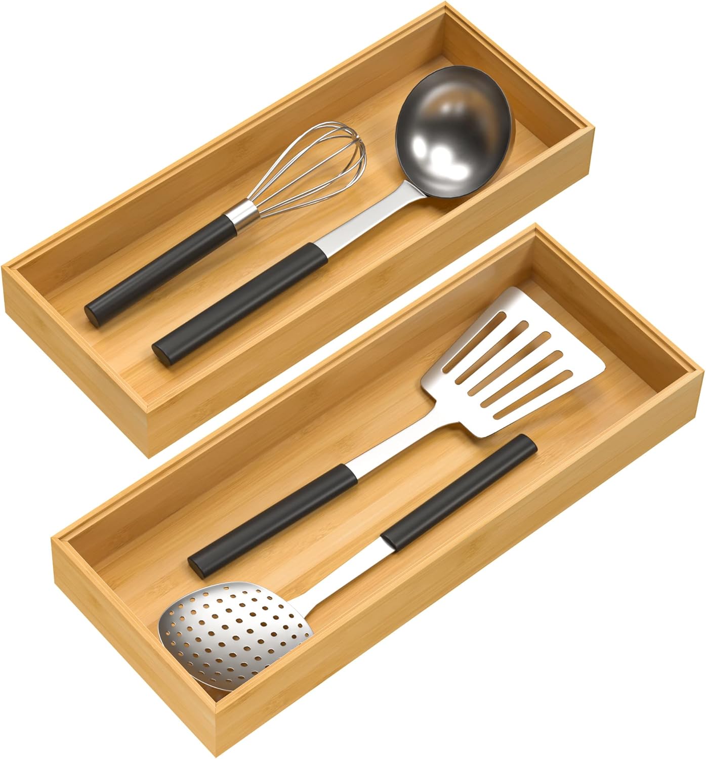 Bamboo Drawer Organizer Set