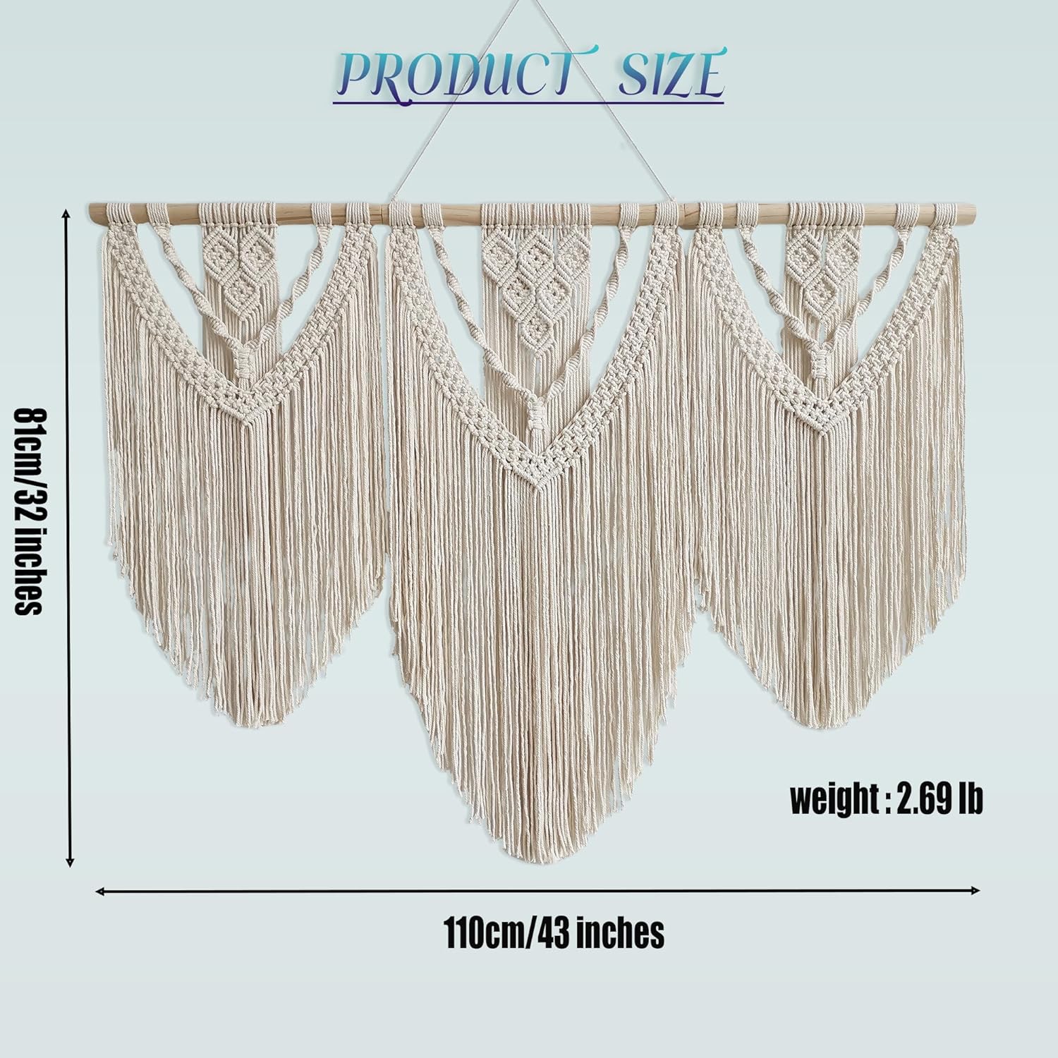 Boho Macrame Wall Hanging