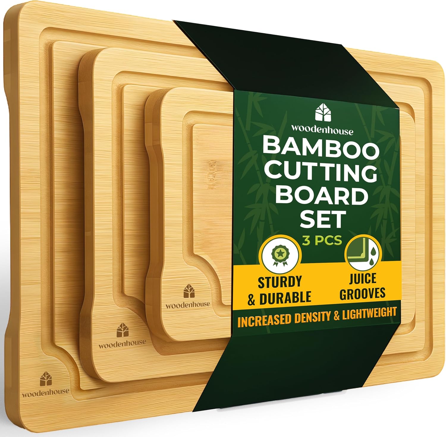 Bamboo Cutting Board with Containers