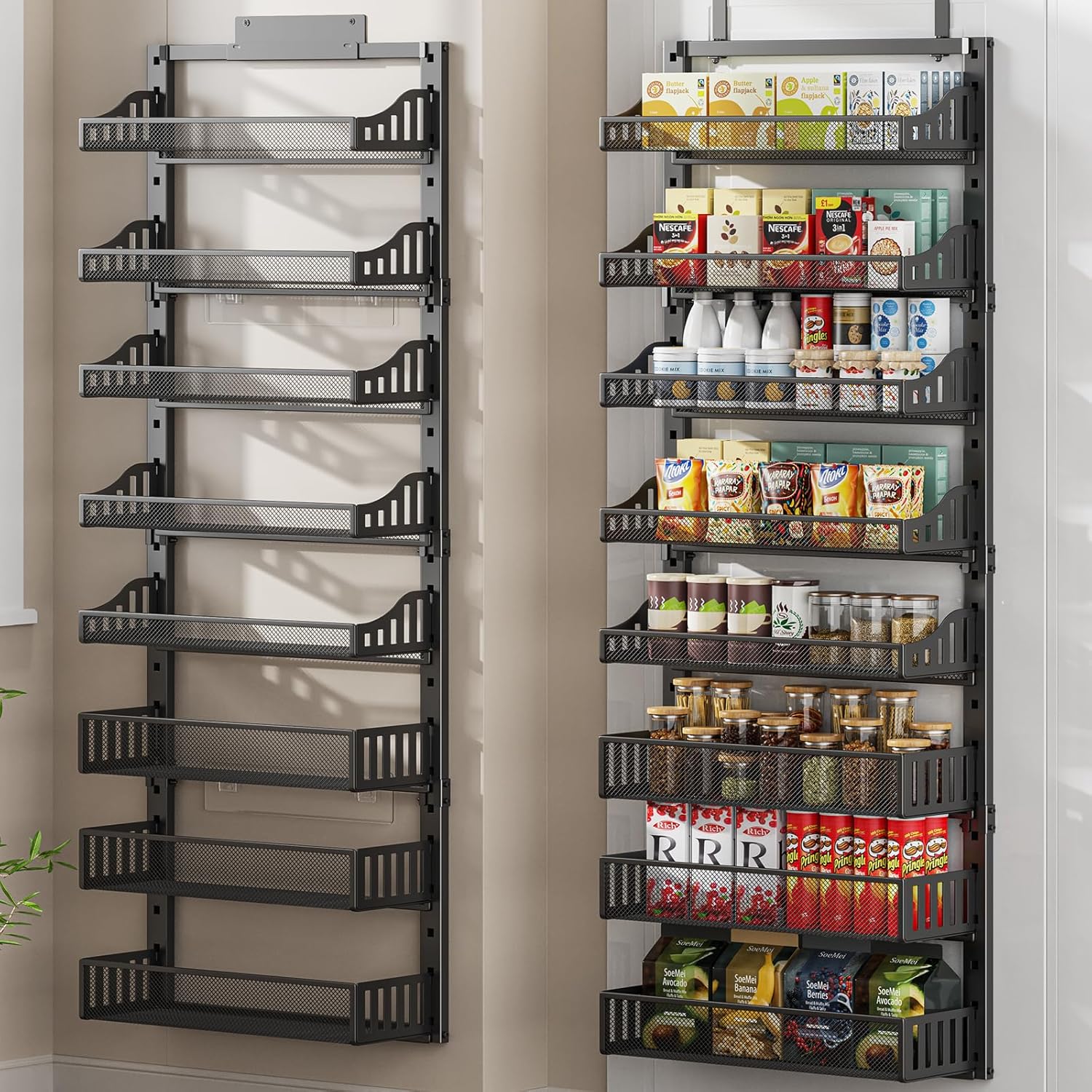 Wall-Mounted Spice Rack Organizer