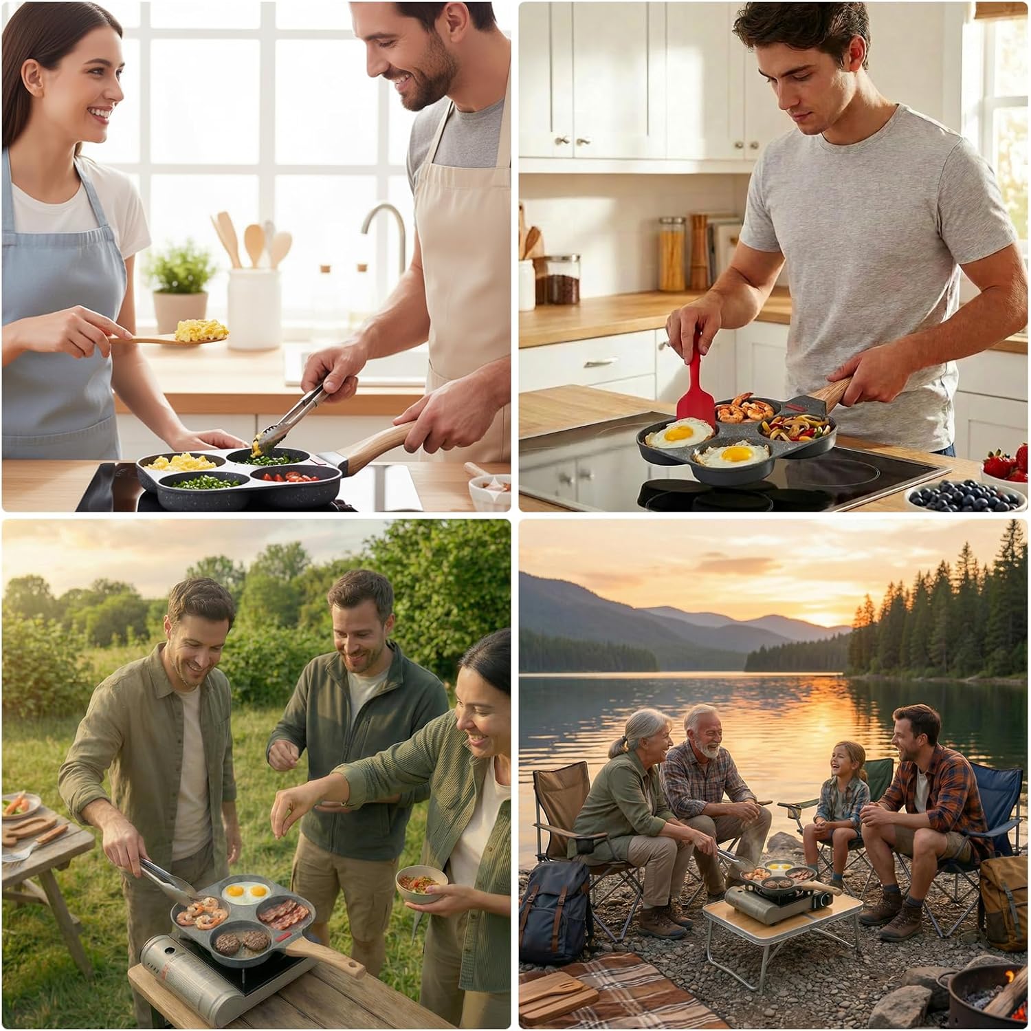 Non-Stick Egg Frying Pan 4-Cup