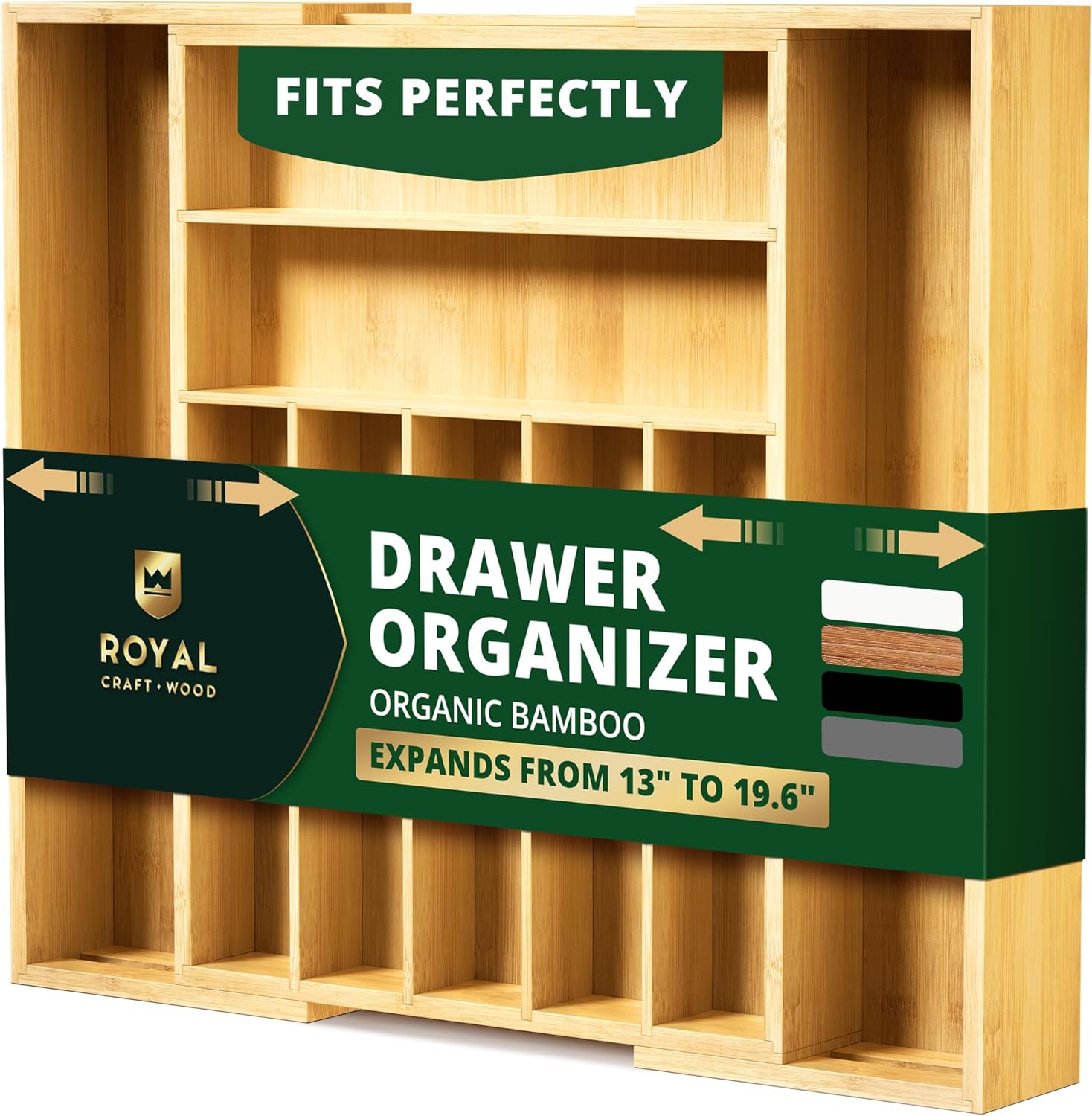 Bamboo Drawer Organizer Set