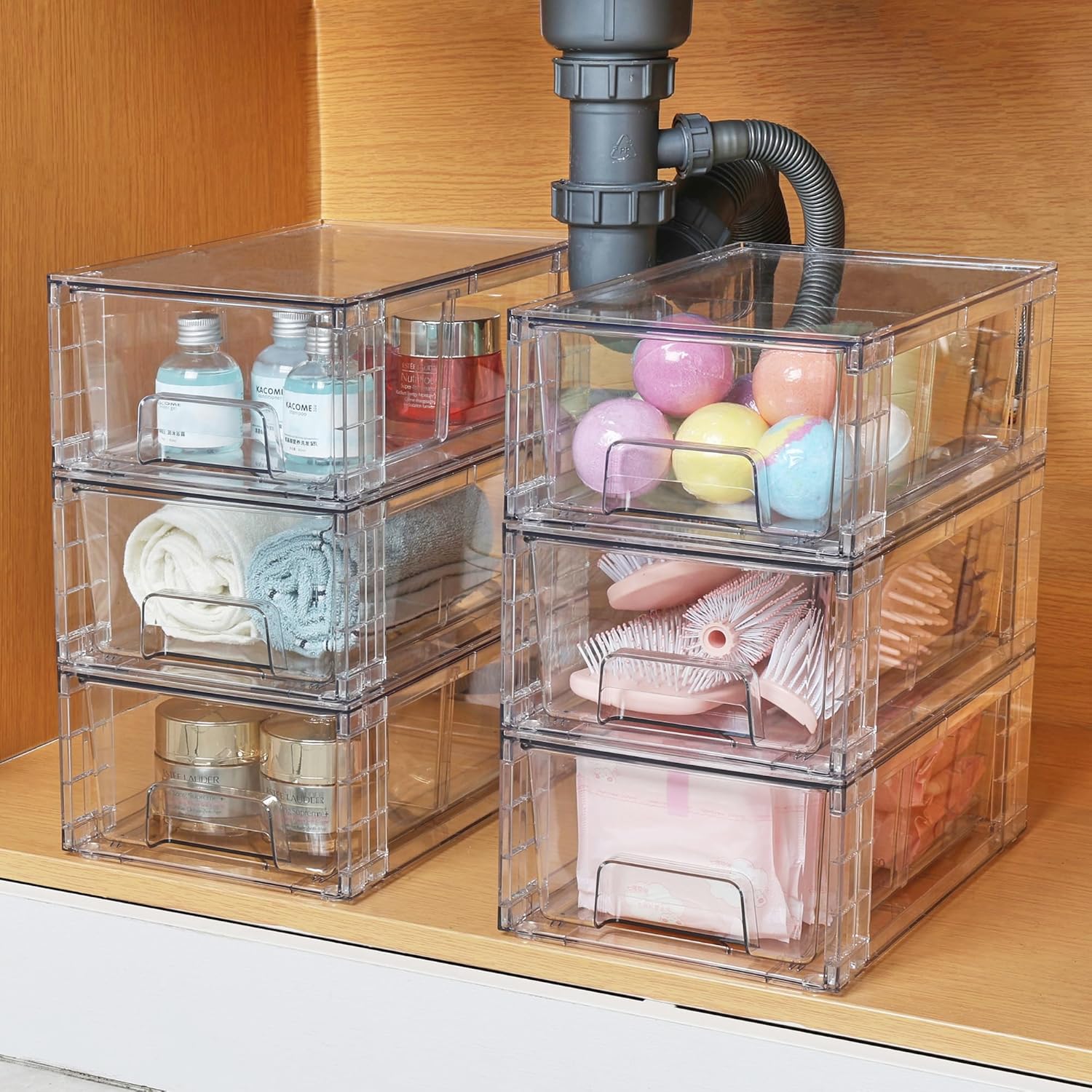 Stackable Fridge Organizer Bins