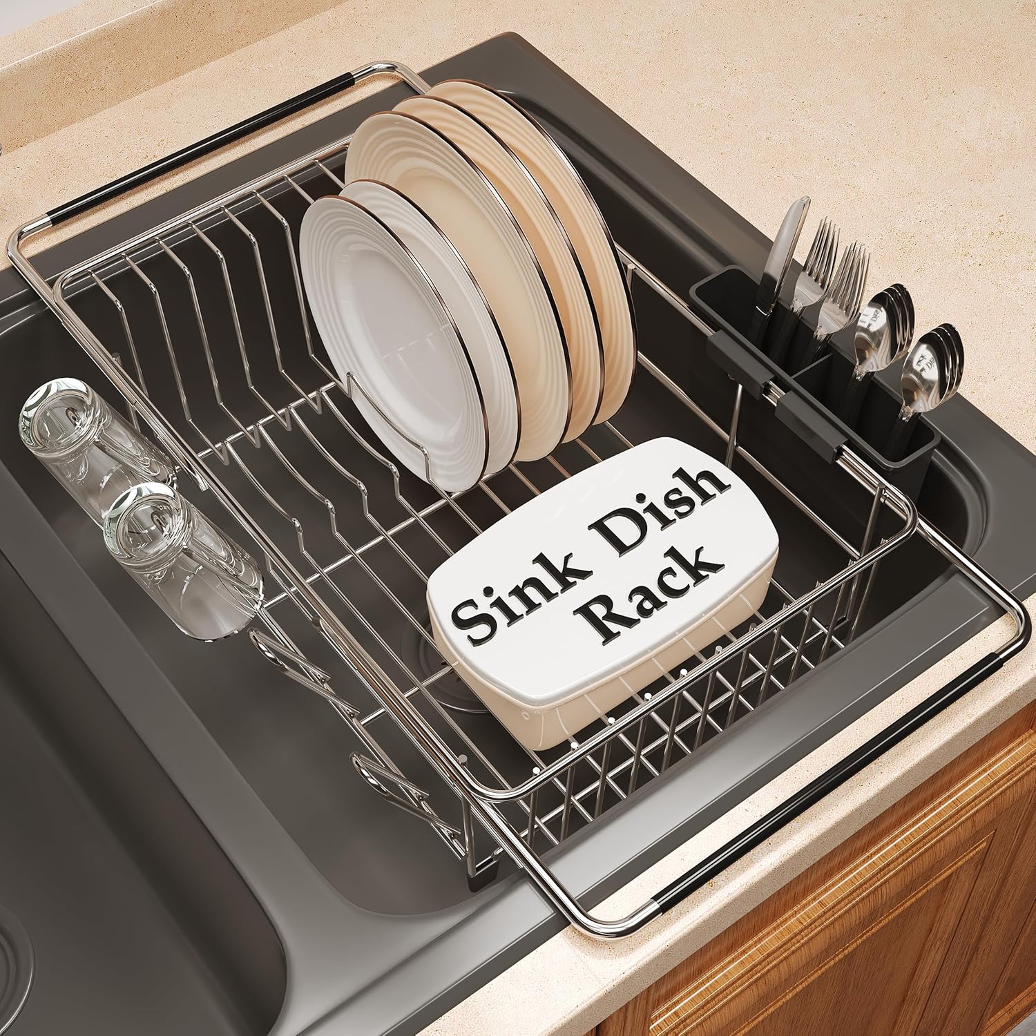Adjustable Over-the-Sink Dish Rack