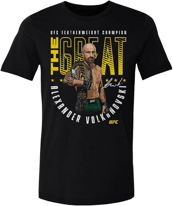 500 LEVEL Alexander Volkanovski UFC Shirt - Alexander Volkanovski The Great Pose WHT