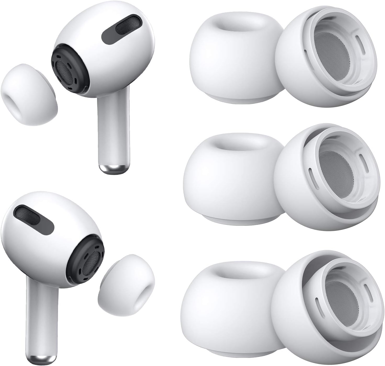 AirPods Pro Replacement Ear Tips β 3 Pairs (S/M/L) with Storage Box