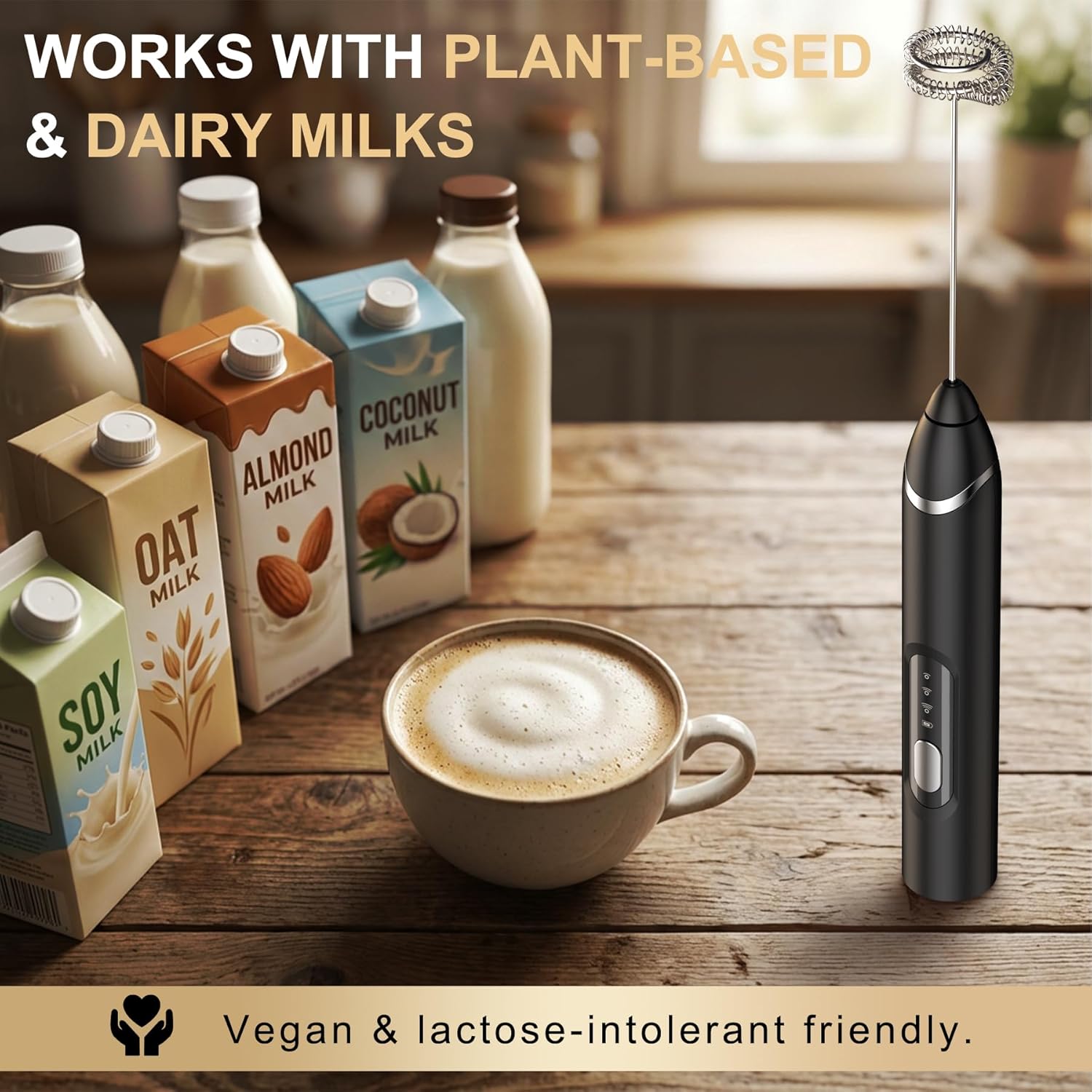 Rechargeable Handheld Milk Frother